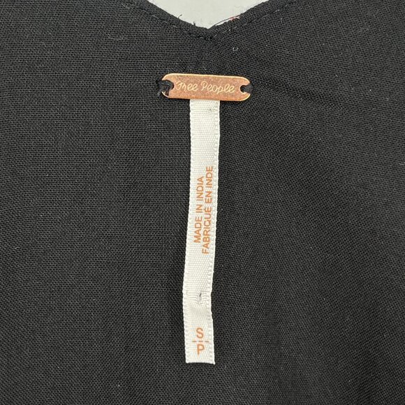 Free People Barcelona Shimmer Plaid Metallic Mini Dress in Black Pockets SP - Picture 6 of 15